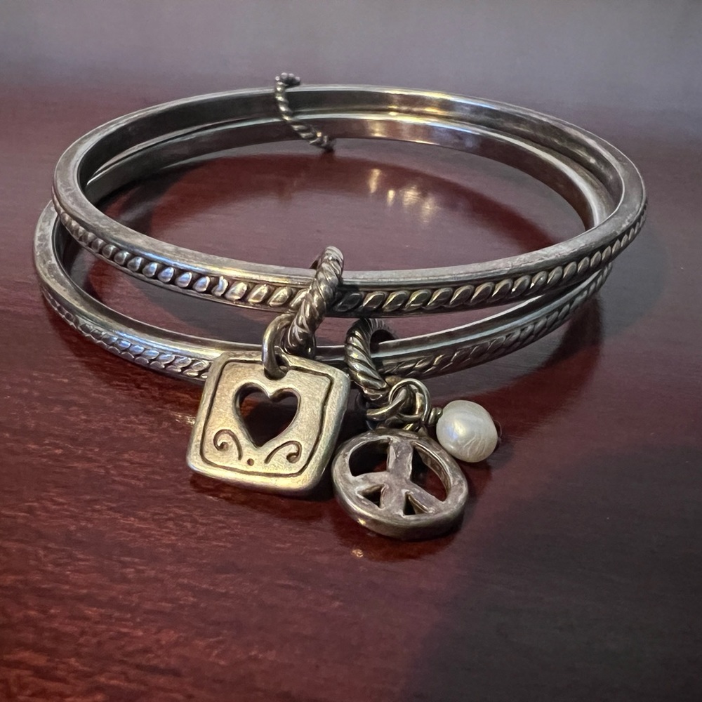 Vintage Brighton Love And Peace Bangle